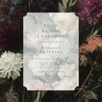 elegant baroque floral wedding bridal shower invitation