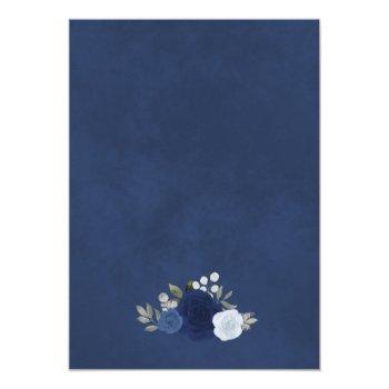 Elegant Blue Boho Watercolor Floral Front View