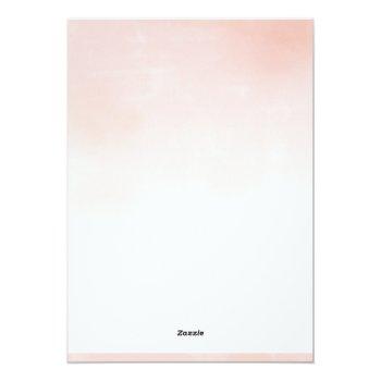 Elegant Blush Floral Wedding Dress Thank You Card Front View