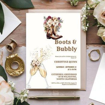 elegant boho western cowboy bridal shower invitation