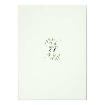 Elegant Bridal Shower Rustic Greenery Monogram Foil Invitation Front View