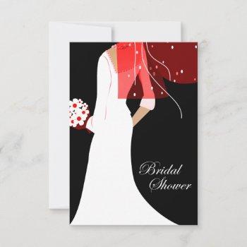 elegant bride bridal shower invitation