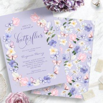 elegant butterfly bridal shower invitation