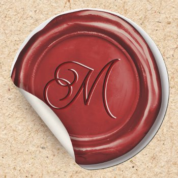  elegant classy vintage monogram wax seal stickers