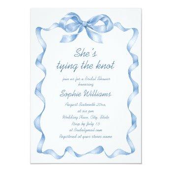 Elegant Dusty Blue Hand Drawn Bow Front View
