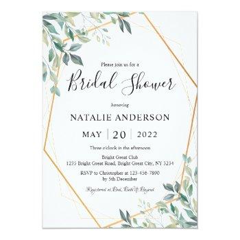 Elegant Eucalyptus Greenery Gold Front View