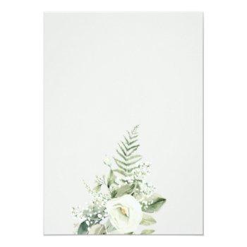 Elegant Fern Greenery White Floral Front View