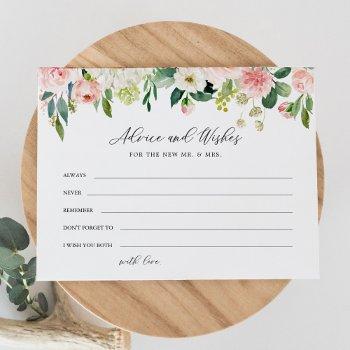 elegant floral bridal shower advice and wishes invitation