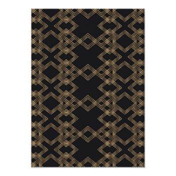 Elegant Gold Black Great Gatsby Front View