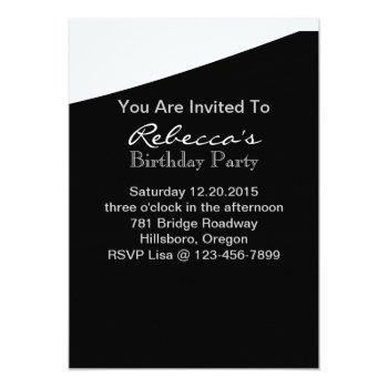 Elegant Gold Champagne Glasses Woman's Birthday Invitation Front View