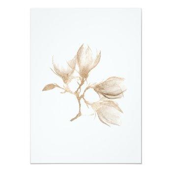 Elegant Gold Magnolia Front View