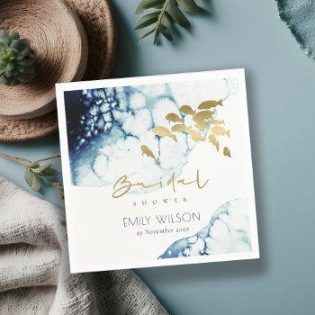 elegant gold navy underwater  fish bridal shower napkins