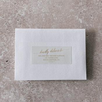 elegant gold wedding guest address labels