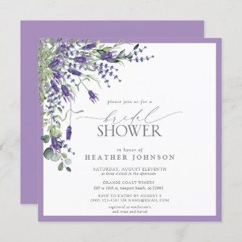 elegant lavender watercolor bridal shower invitati invitation