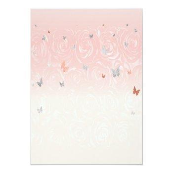 Elegant Light Pink Silver Watercolor Gift Registry Enclosure Card Front View