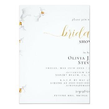 Elegant Orchid Bridal White Floral Front View