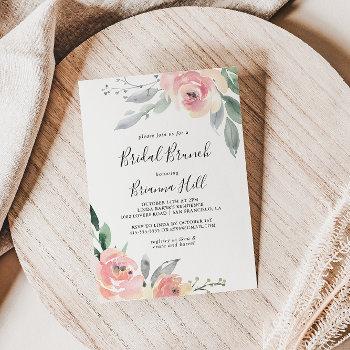 elegant pink blush bridal brunch bridal shower invitation