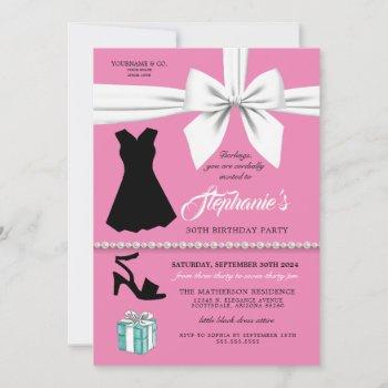 elegant pink fashion tiffany birthday invitation