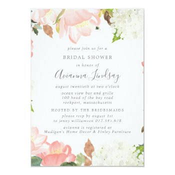 Elegant Pink White Floral Front View