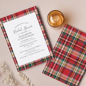 Elegant Plaid Rustic Script Front View