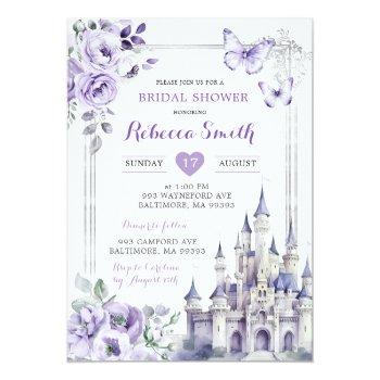 Elegant Royal Castle Silver Purple Front View