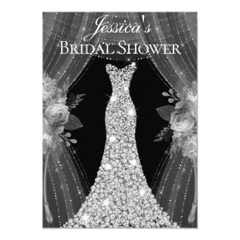 Wedding Gown Bridal Shower Invitations Bridaldelight