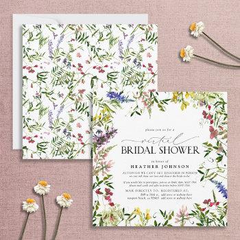 elegant summer wildflower virtual shower invitation