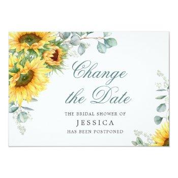 Elegant Sunflowers Change The Date Front View