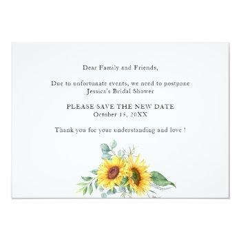 Elegant Sunflowers Change The Date Front View