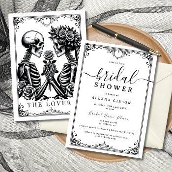 elegant till death do us part tarot bridal shower invitation