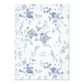 Elegant Victorian Blue French Floral Front View