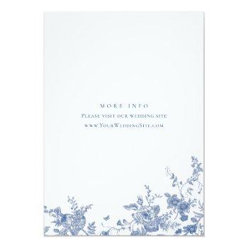 Elegant Victorian Blue French Floral Front View