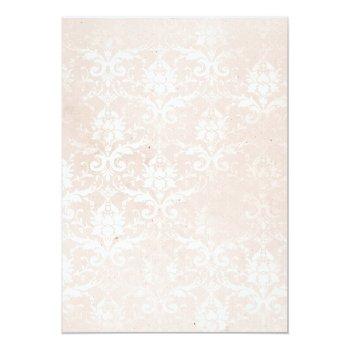 Elegant Vintage Pink Damask Gold Front View