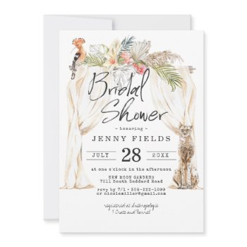 enchanted african safari bridal shower invitation