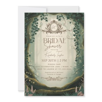 enchanted forest storybook bridal shower invitation