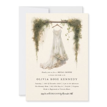 enchanted watercolor forest bohemian bridal shower invitation
