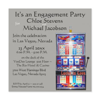 engagement party slot machine lucky in love invitation