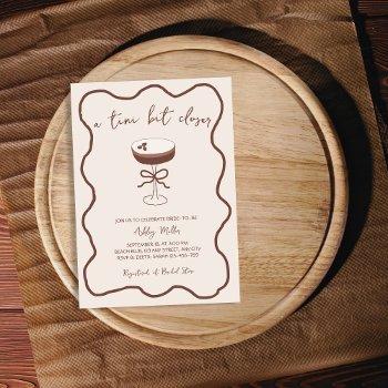  espresso martini hand drawn bridal shower invitation