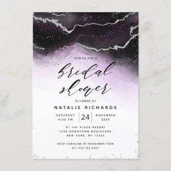 ethereal mist ombre ultra violet bridal shower invitation