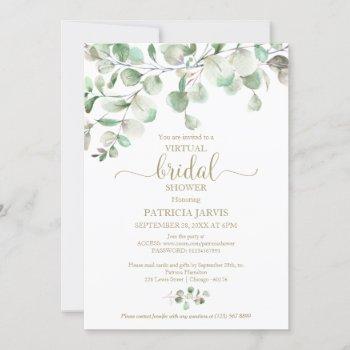 eucalyptus greenery virtual bridal shower invitati invitation