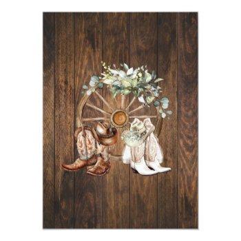 Eucalyptus Western We Do Bbq Country Couple Shower Invitation Front View