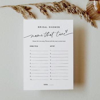 everleigh name that tune bridal shower game invitation