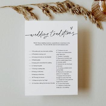 everleigh wedding traditions bridal game card