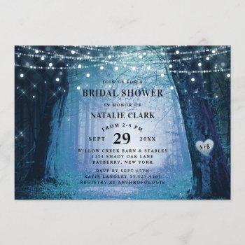 evermore | enchanted forest blue bridal shower invitation