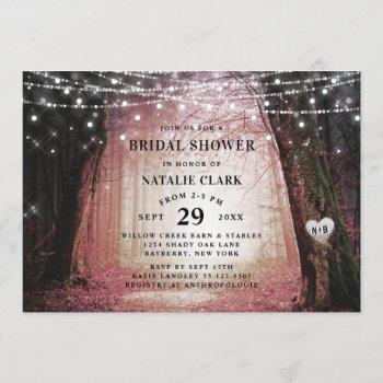 evermore | enchanted forest pink bridal shower invitation