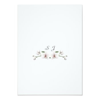 Exotic Hawaiian White Orchid  Bridal Tea Party Invitation Front View