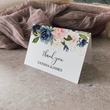 exquisite fall floral thank you card