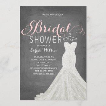 extravagant dress chalkboard | bridal shower invitation