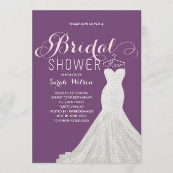 extravagant dress custom color | bridal shower invitation