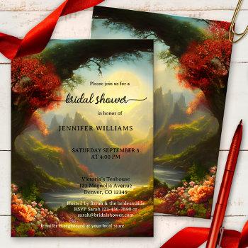 fairy tale enchanted forest bridal shower invitation